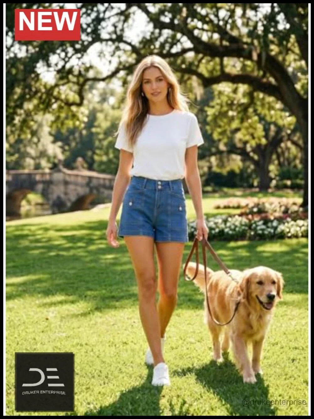 High Waisted Stretchy Denim Shorts with Double Button Fly, Casual